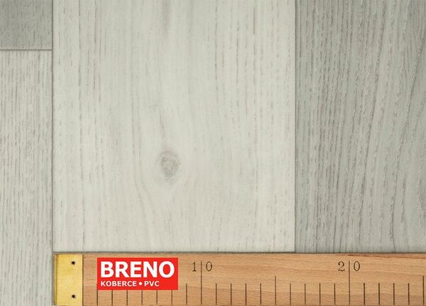 Breno PVC TEXAS NEW Himalaya 592 – světle šedé dřevo, šíře 200 cm