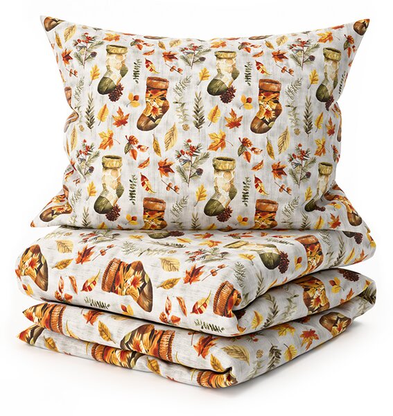 Bavlněné povlečení AUTUMN SOCKS barevné Rozměr povlečení: 70 x 90 cm | 140 x 200 cm