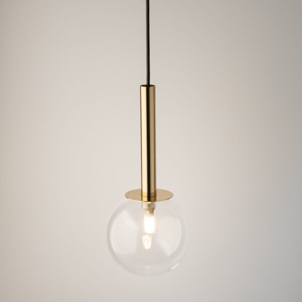 Lustr na lanku DAISY 1xG9/12W/230V pr. 14 cm zlatá/černá/čirá