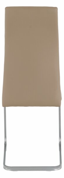 Jídelní židle SIGNA - šedohnědá TAUPE ekokůže / šedý kov