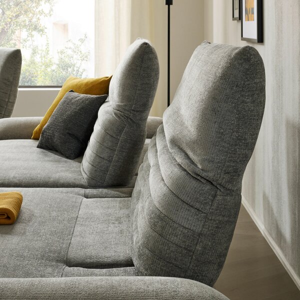 ROHOVÁ SEDAČKA, textil, šedá Dieter Knoll - Sedací soupravy