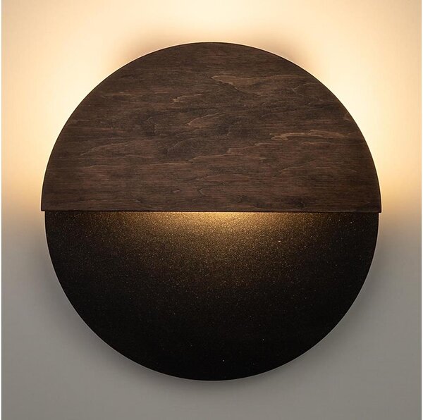 LED Nástěnné svítidlo LUNA LED/7W/230V pr. 26 cm černá/hnědá