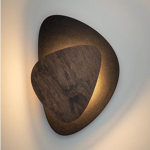 LED Nástěnné svítidlo PEDRA LED/7W/230V černá/hnědá