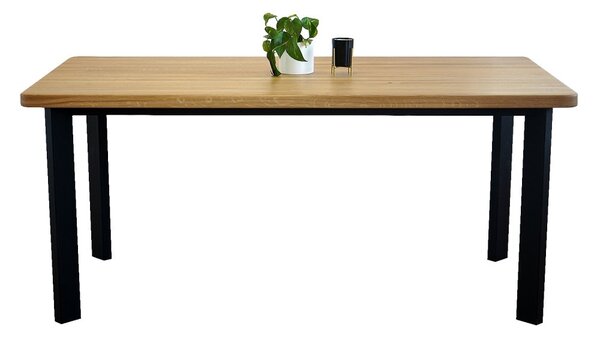 Jídelní stůl s masivní dubovou deskou Gloria 1400 x 900 mm