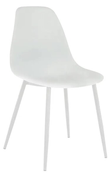 Jídelní židle SINTIA plast / kov Tempo Kondela Bílá