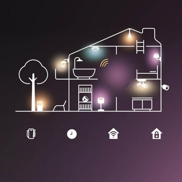 Philips Hue Lucca venkovní nástěnné LED svítidlo A60 WCA antracit 1000-20000K RGB