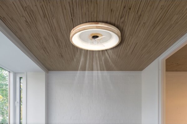 Globo 03650 - LED Stropní svítidlo s ventilátorem GATIAN LED/30W/230V hnědá + DO