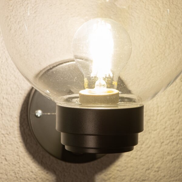 Brilagi - Venkovní nást. svítidlo se senz. HARBOR 1xE27/40W/230V IP33 antr./čirá