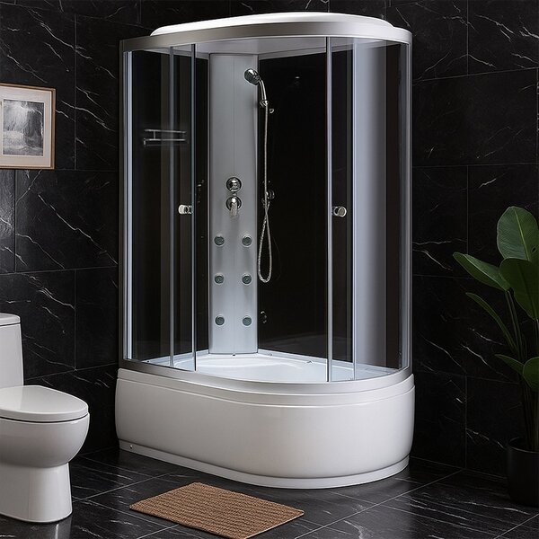 BPS-koupelny Hydromasážní box HYD-A02 120 L, 120x80 levý bez sauny