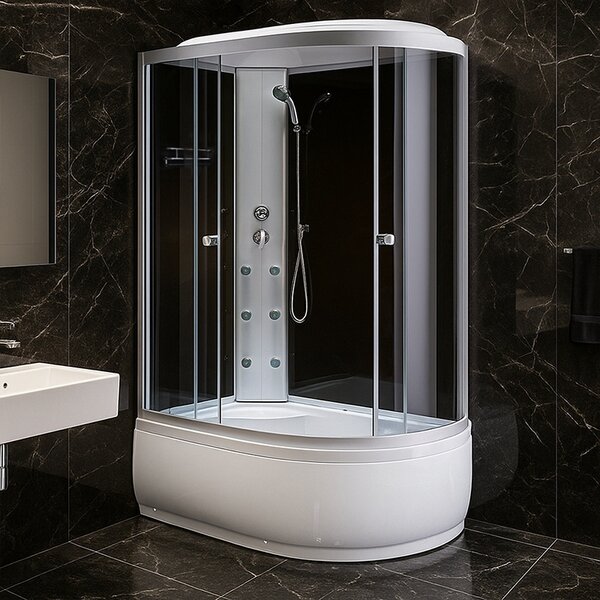 BPS-koupelny Hydromasážní box HYD-A02 120 L, 120x80 levý bez sauny
