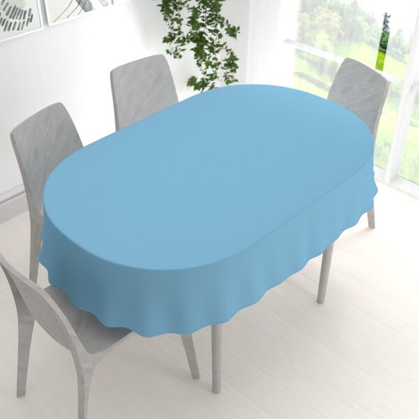 Biante Dekorační oválný ubrus Rongo RG-100 Světle modrý 50x100 cm