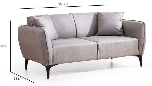 Hanah Home Dvoumístná pohovka Belissimo 180 cm šedá