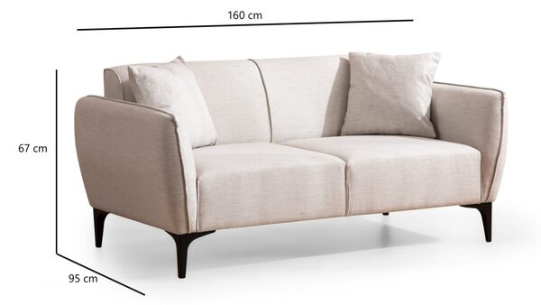 Hanah Home Dvoumístná pohovka Belissimo 180 cm bílá