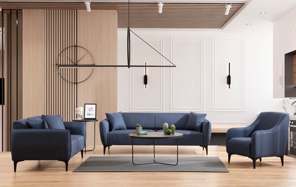Hanah Home Třímístná rozkládací pohovka Belissimo 220 cm modrá