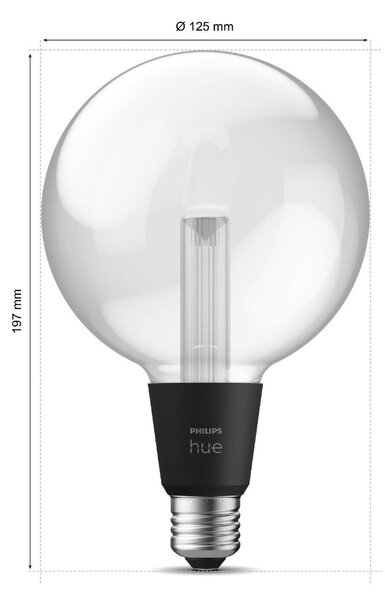 Philips Hue Lightguide LED žárovka E27 G125 6,8W 500lm 2000-6500K RGB CRI80 IP20, stmívatelná
