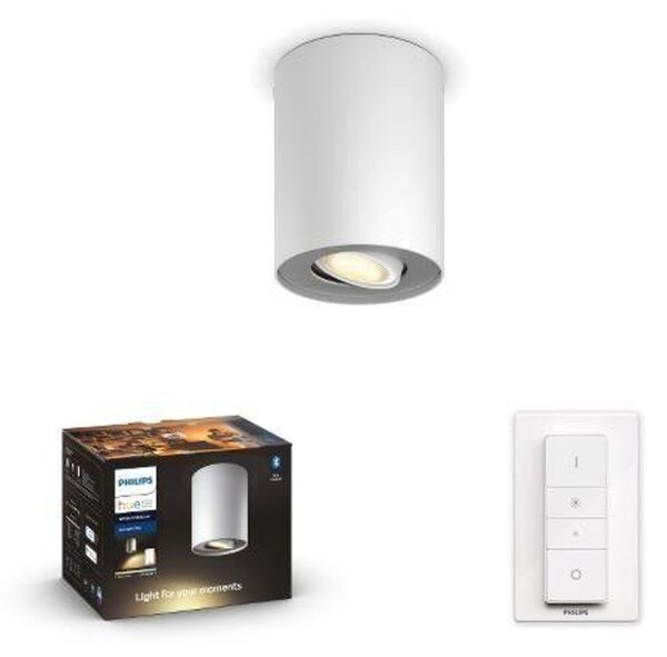 Philips Hue WA Pillar bodové LED svítidlo GU10 1x5W 350lm 2200-6500K IP20 bílá + ovladač