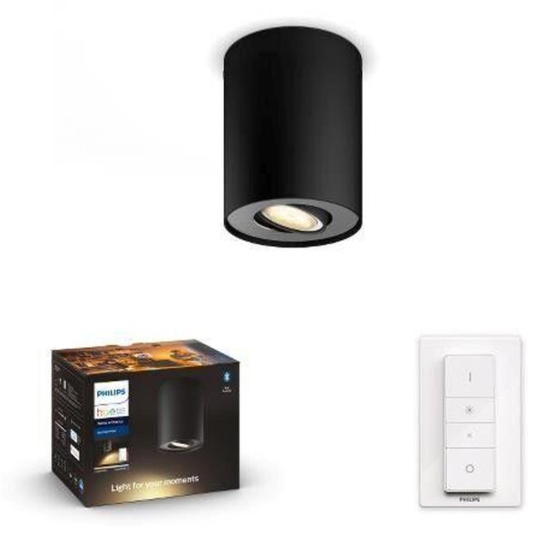 Philips Hue WA Pillar bodové LED svítidlo GU10 5W 350lm 2200-6500K IP20 černá + ovladač