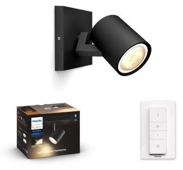 Philips Hue WA Runner bodové LED svítidlo GU10 5W 350lm 2200-6500K IP20 černá +ovladač