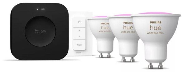 Philips Hue WCA 3x LED žárovka, 4,2W, 400lm, ovladač, bridge