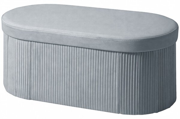 HOMCOM sametový úložný taburet, skládací úložný box, 72 l (76 x 38 x 35 cm), sametové čalounění, nosnost 120 kg — tmavě šedá | Aosom