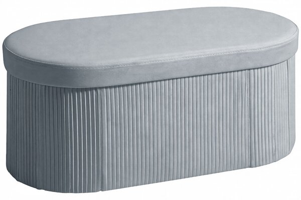 HOMCOM sametový úložný taburet, skládací úložný box, 72 l (76 x 38 x 35 cm), sametové čalounění, nosnost 120 kg — tmavě šedá | Aosom
