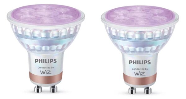 WiZ Smart LED 50W bodové světlo PAR16, 2× GU10 345lm 2200-6500K RGB