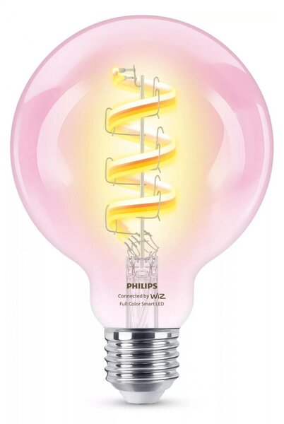 WiZ Smart LED Žárovka s tradičním vzhledem, čirá, 40 W 470lm 2200-6500K (RGB) G95 E27
