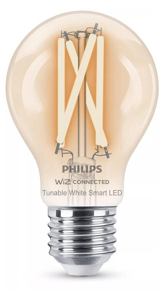 WiZ Smart LED Žárovka Filament čirá 7 W (ekv. 60 W) 806lm 2700-6500K A60 E27