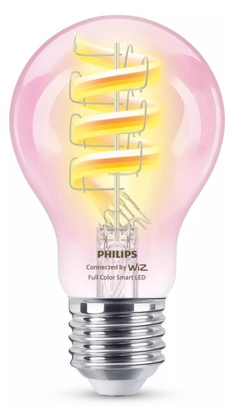WiZ Smart LED Žárovka s tradičním vzhledem, čirá, 40 W 470lm 2200-6500K (RGB) A60 E27