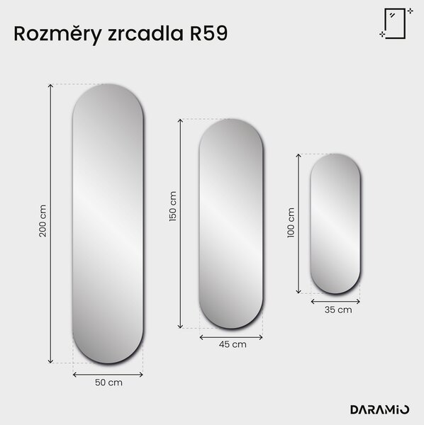 Zelené zrcadlo Pure R59