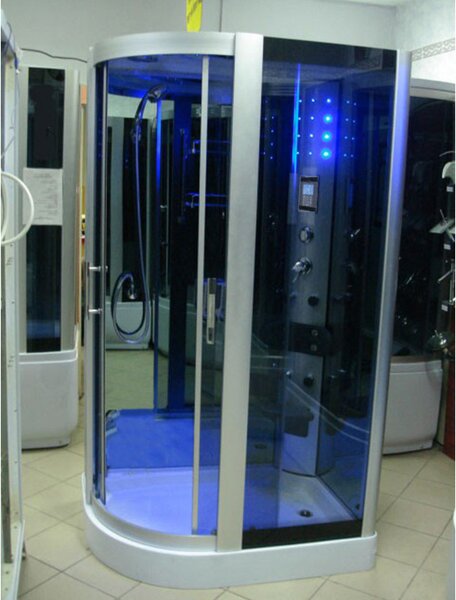 BPS-koupelny Hydromasážní box HYD-Michele 120 SA L, 120x85 levý se saunou