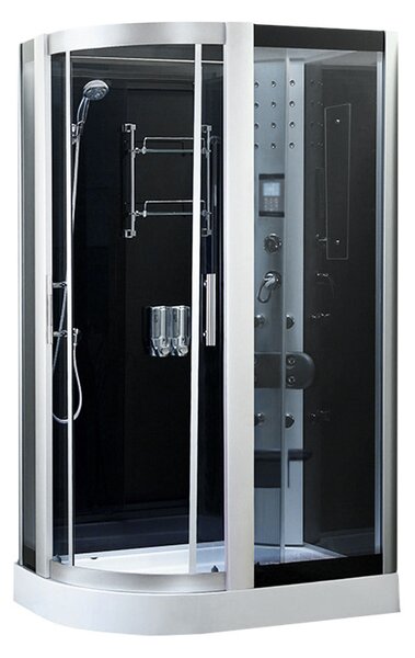 BPS-koupelny Hydromasážní box HYD-Michele 120 SA L, 120x85 levý se saunou