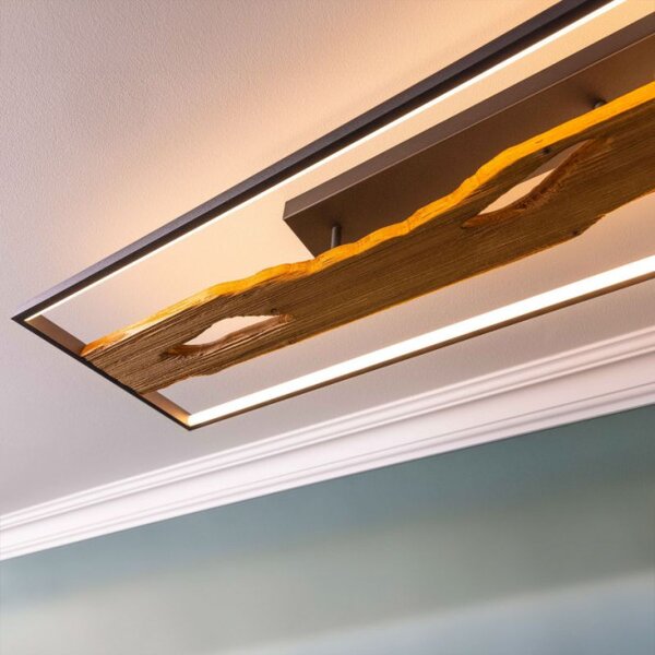 Brilliant G80114/76 Stmívatelné stropní LED svítidlo CHAUMONT dřevo