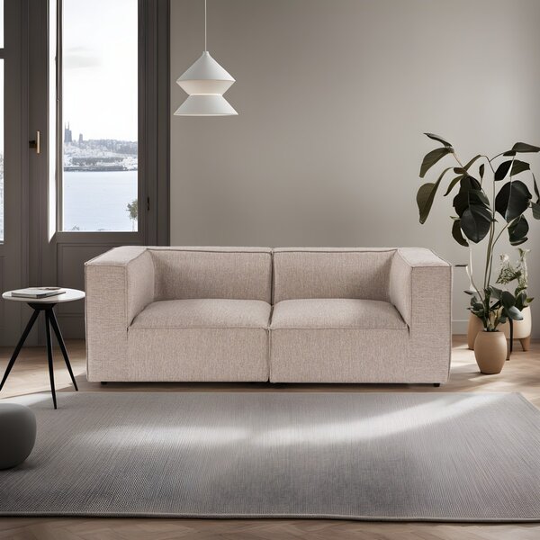 Hanah Home Dvoumístná pohovka Sora 220 cm pískově béžová