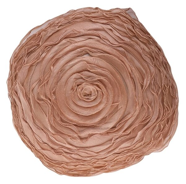 Béžový kulatý polštář ve tvaru květu Bella - Ø 40 cm - Mars & More