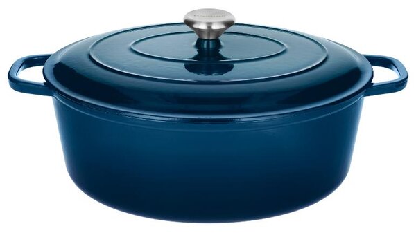 Silvercrest® Litinový hrnec Premium, Ø 35 cm (modrá) (100409304006)