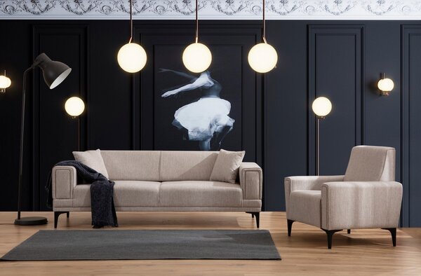 Hanah Home Třímístná rozkládací pohovka Horizon 230 cm světle hnědá