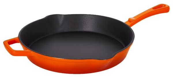 Silvercrest® Litinová pánev Premium, Ø 30 cm (oranžová) (100409471005)