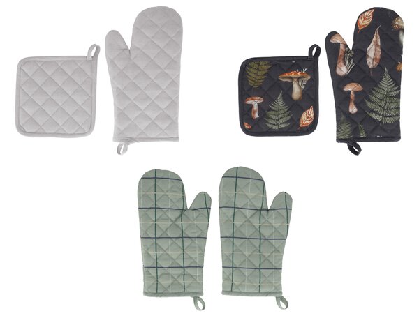 Livarno® Sada chňapky a podložky pod hrnec / Sada chňapky, 2dílná (zelená) (100409376002)