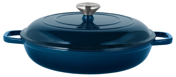 Silvercrest® Litinová servírovací pánev Premium, Ø 30 cm (tmavě modrá) (100409626006)