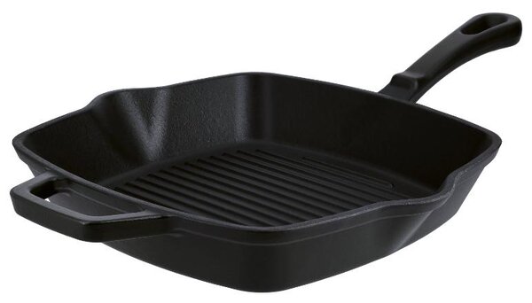 Silvercrest® Litinová grilovací pánev Premium, Ø 25 cm (hranatá, černá) (100409824001)