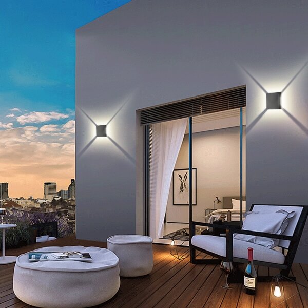 Brilagi - LED Venkovní nástěnné svítidlo QUADRAY LED/4W/230V antracit IP65