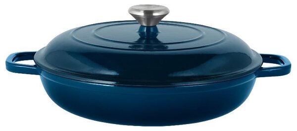 Silvercrest® Litinová servírovací pánev Premium, Ø 30 cm (tmavě modrá) (100409626006)