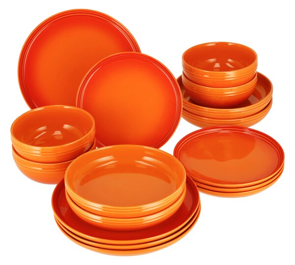 Silvercrest® Jídelní servis, 16dílná sada (oranžová) (100410019002)