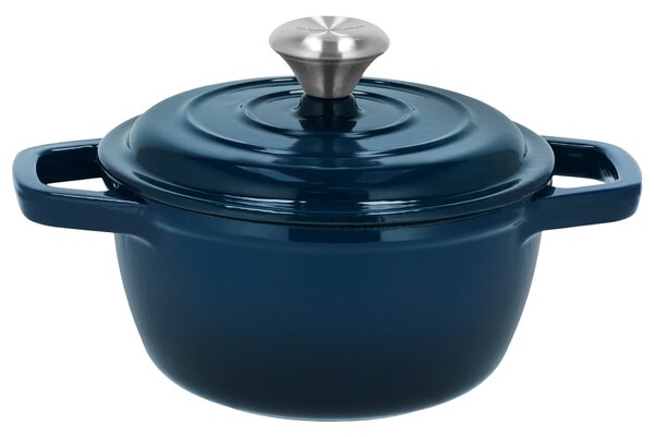 Silvercrest® Litinový hrnec Premium, Ø 16 cm (tmavě modrá) (100409320006)