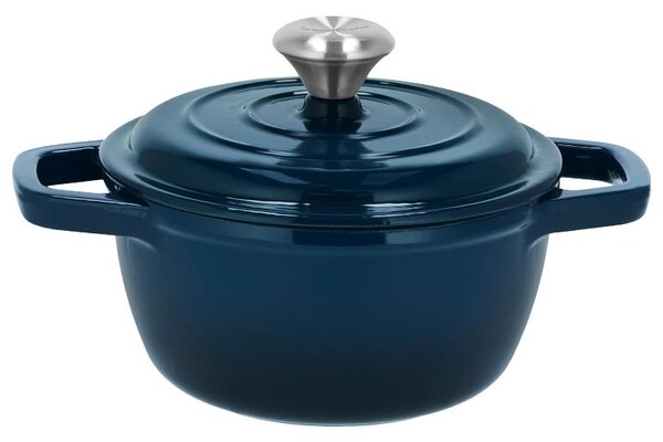Silvercrest® Litinový hrnec Premium, Ø 16 cm (tmavě modrá) (100409320006)