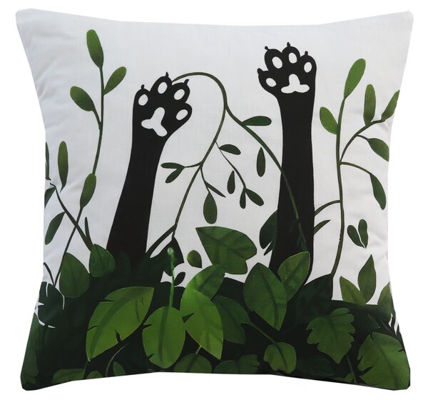 XPOSE® Set povlaků na polštář KOČKY A KYTKY (digitální tisk) 43x43 cm - set 4ks