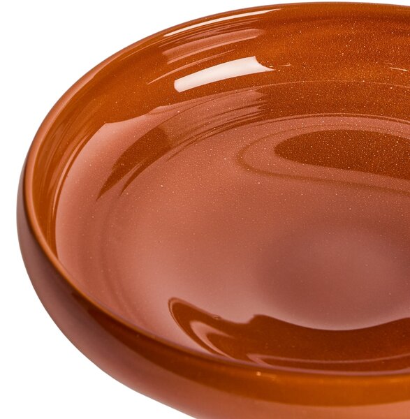 Kave Home Červená skleněná dekorativní mísa Denuo Ø 34 cm