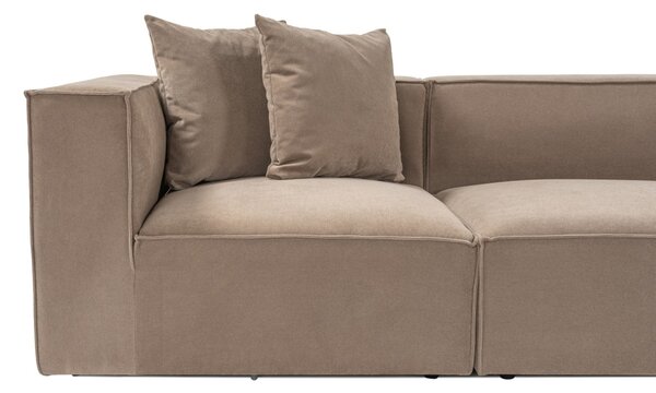 Hanah Home Třímístná pohovka Sora 325 cm cappucino