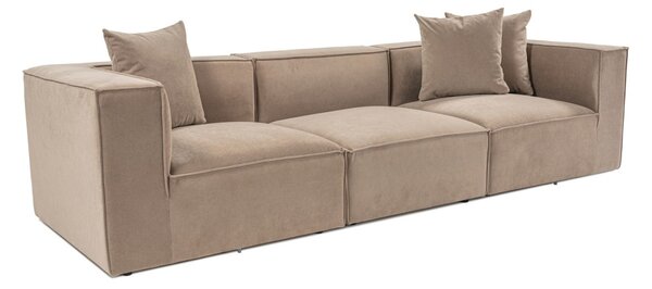 Hanah Home Třímístná pohovka Sora 325 cm cappucino